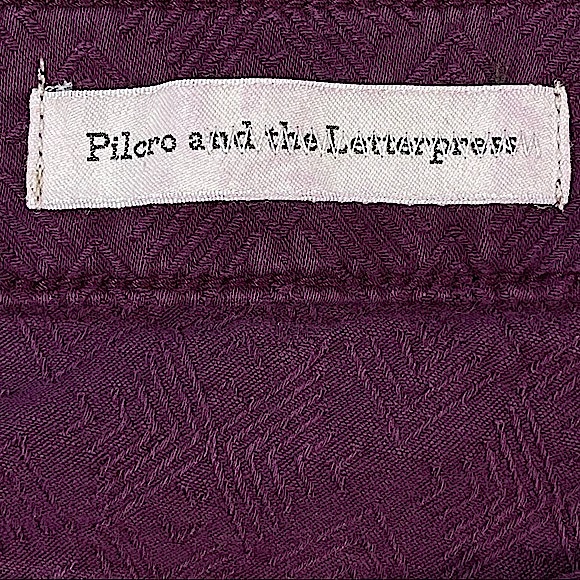 Pilcro & The Letterpress Script size 30 textured maroon skinny pants - Picture 11 of 16